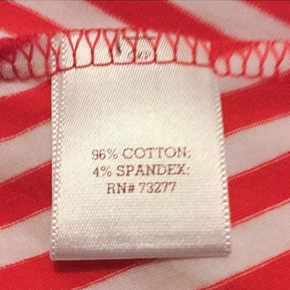 SO Women's Red and White Striped Jersey Circle Skater Skirt Size XL - Picture 5 of 6